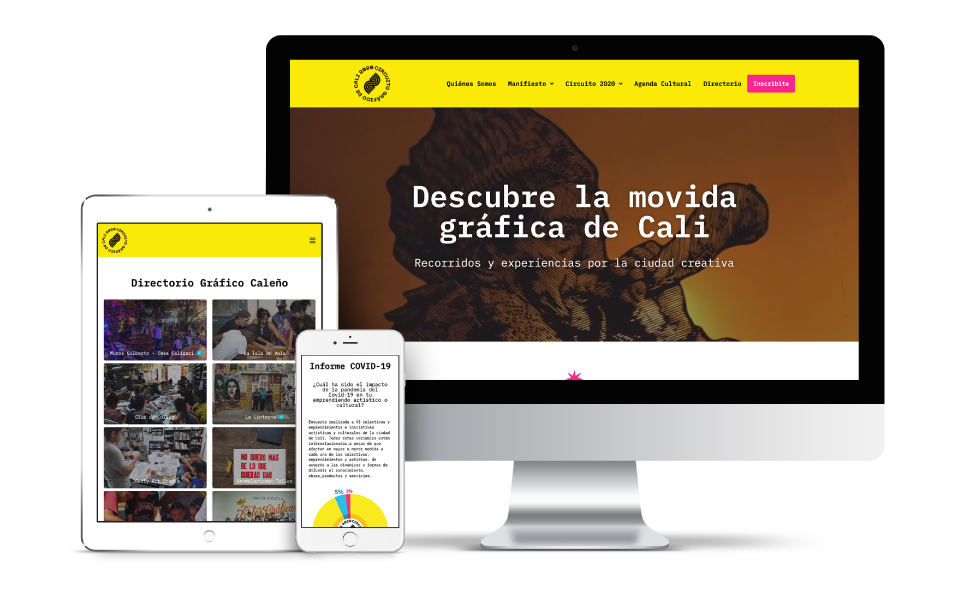 Responsive view of Circuito Gráfico's website
