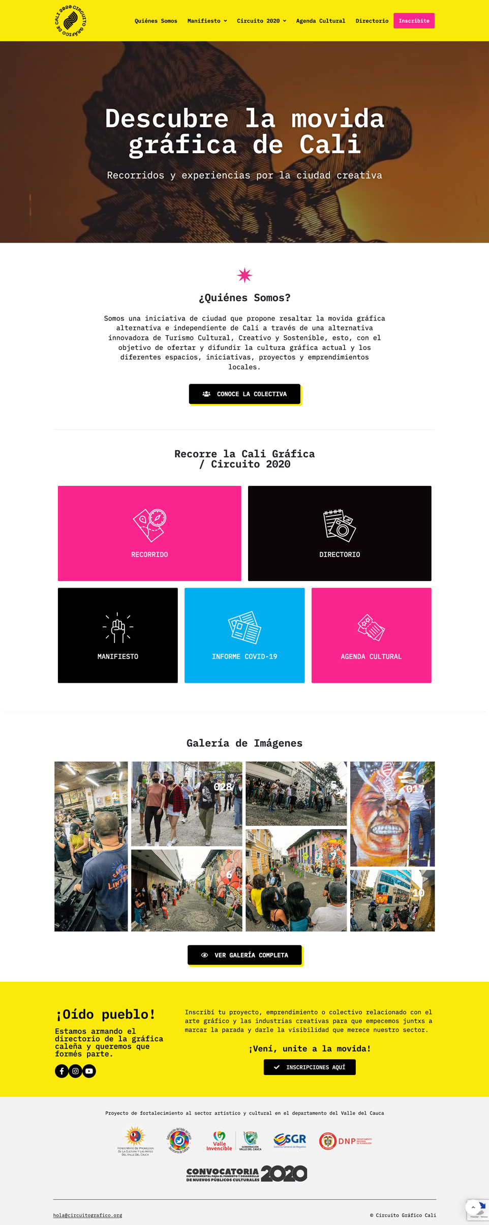 Full view of Circuito Gráfico's website