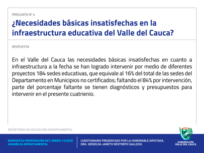 Response to Proposals from the Departmental Assembly